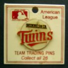 1985 Minnesota TWINS Team Trading Baseball PIN American League 1" on Card