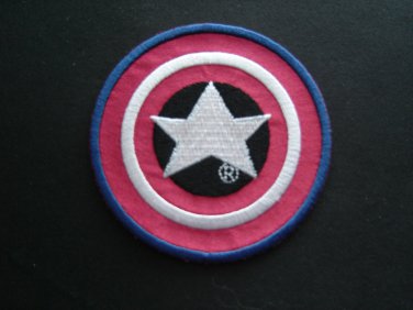 CAPTAIN AMERICA Super Hero PATCH 2 3/4" Round