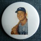 Mickey  MANTLE  NY Yankees Baseball Photo PIN White Background 3 1/4" Round