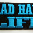 BAD HAIR LIFE PATCH 2" x 4 1/4" Black and Blue