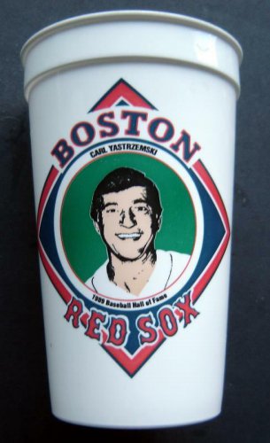 RARE Texaco Plastic Baseball CUP 1989 HOF CARL YASTRZEMSKI YAZ Boston Red Sox
