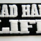 BAD HAIR LIFE PATCH 2" x 4 1/4" Black and White