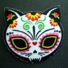 Floral CAT Face PATCH 3" by 3"