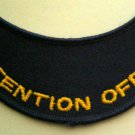 DETENTION OFFICER Rocker PATCH 1 3/4" by 5" Black with Yellow Lettering