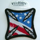 IRON CROSS US United States FLAG PATCH  3 1/2" Square
