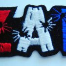 ZAP PATCH 2" x 4 1/2" Black with Red White and Blue Lettering