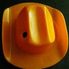 Orange Plastic Cowboy Hat Bottle or Cup Cover with Straw Hole 5" x 4" x 2"