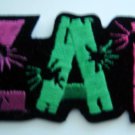 ZAP PATCH 2" x 4 1/2" Black with Purple Green and Pink Lettering