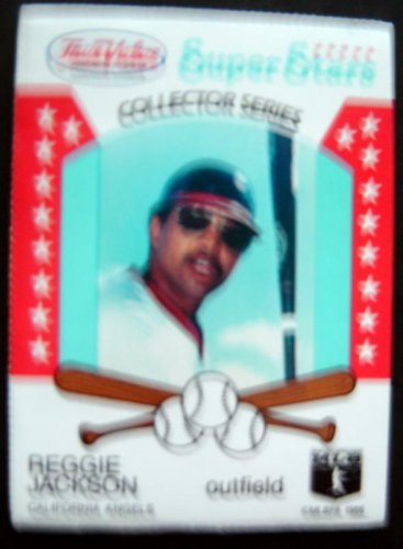 1986 True Value Super Stars Baseball Card Sealed 3 Pack Reggie JACKSON Top