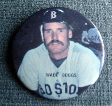 Wade BOGGS Boston RED SOX Baseball PIN 3" Round