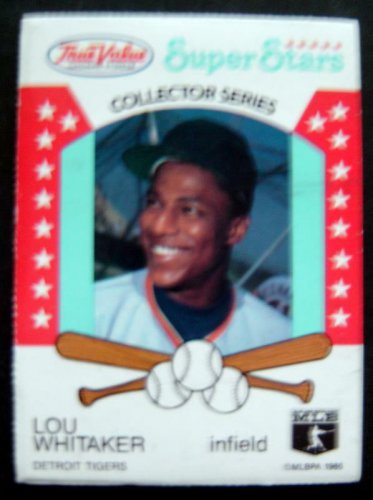 1986 True Value Super Stars Baseball Card Sealed 3 Pack Lou WHITAKER Top