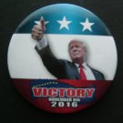 TRUMP Victory November 8th 2016 Political Campaign PIN 3" Round 3 Stars