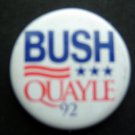 BUSH QUAYLE 1992 Presidential Campaign Political PIN 1 1/2" Round