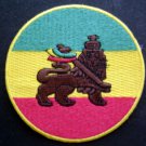 Ethiopian or Rasta Lion of Judah PATCH Green Yellow and Red Stripes 3" Diameter