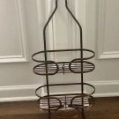 Hanging Shower Caddy Over Shower Head, Bathroom Shower Rack Storage Shelf w/Hook