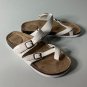 TIME & TRU CORK SOLE MOLDED FOOTBED TOE LOOP/STRAP THONG SLIDE SANDAL Size  8