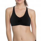 Fruit of the Loom Womens Adjustable Shirred Front Sports Bra Color Black Size 44 Fruit of the Loom Womens Adjustable Shirred Front Sports Bra Color Black Size 44