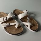TIME & TRU CORK SOLE MOLDED FOOTBED TOE LOOP/STRAP THONG SLIDE SANDAL Size 11