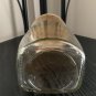 Vintage Nescafe Coffee EMPTY Glass Jar With Gold Lid