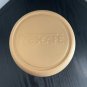 Vintage Nescafe Coffee EMPTY Glass Jar With Gold Lid