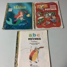 Lot of 3 Little Golden Book The little Mermaid , Seven Little Postmen etc…
