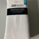Mainstays 200 Thread Count Flat Sheet Size Twin Cotton & Polyester Mainstays 200 Thread Count Flat Sheet Size Twin Cotton & Polyester