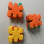 Vtg blown 3D Plastic Interlocking Building Stacking Clown Toy Lot 10 Green Red +