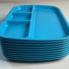 Lot of 10 Unbranded 11.5"x9" Blue Divided Lunch Cafeteria Trays Camping Picnic Lot of 10 Unbranded 11.5"x9" Blue Divided Lunch Cafeteria Trays Camping Picnic