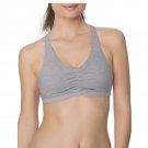 Fruit of the Loom Womens Adjustable Shirred Front Sports Bra Color Gray Size 44