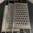 Vintage Lot Of 3 Rustic Farmhouse Cheese Grater Stainless Steel Kitchen Tool