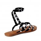 Time And Tru Women's Size 9 Black Studded Gladiator Sandals Time And Tru Women's Size 9 Black Studded Gladiator Sandals