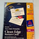 Avery 5876 Clean Edge Business Cards Laser 2 x 3 1/2 inch Ivory 200 Card - NEW Avery 5876 Clean Edge Business Cards Laser 2 x 3 1/2 inch Ivory 200 Card - NEW