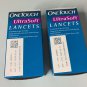 200 One Touch Ultra Soft Lancets 2 boxes of 100 Each Sealed NIB