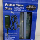 Outdoor Power Stake With Sliding Safety Covers