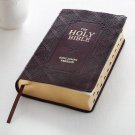 KJV Giant Print Lux-Leather Pattern Dark Brown