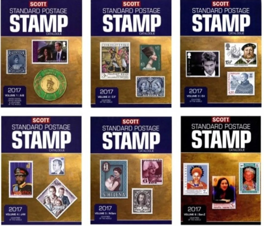 Scott Stamps Catalog Catalogue 2017 Volumes 16 FREE PDF SHIPPING