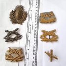 Argentina Argentine Army  Artillary Cannons Cavalry Hat Badge  SET OF 6 #2