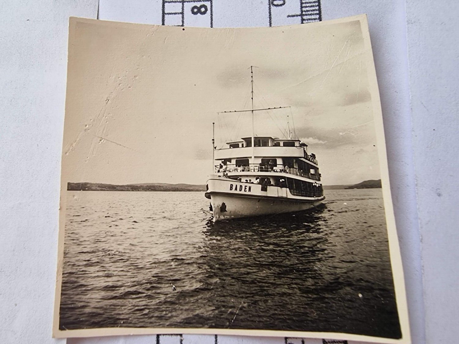 Germany Baden Ship Freighter Passenger Tug  Glossy Photo  VINTAGE #2