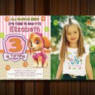 Paw Patrol Invitations, Patrol Invitation, Marshall, Skye Invitation, Rubble, Ryder, Birthday Skye