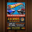 Hotwheels Invitations. Birthday Invitation, Party Invite, Racer Invitation, Birthday Cards Hotwheels