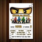 Ninjago Invitations.  Ninja go Birthday Invitation, Party Invite, digital Invitation, Birthday Card