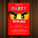 Ninjago Invitations.  Ninja go Birthday Invitation, Party Invite, digital Invitation, Birthday Card