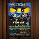 Ninjago Invitations.  Ninja go Birthday Invitation, Party Invite, digital Invitation, Birthday Card