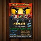 Ninjago Invitations.  Ninja go Birthday Invitation, Party Invite, digital Invitation, Birthday Card