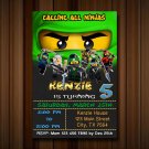 Ninjago Invitations.  Ninja go Birthday Invitation, Party Invite, digital Invitation, Birthday Card