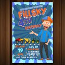 Blippi birthday, birthday invitation, Blippi party theme, kids birthday,personalized