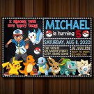 Pikachu Birthday Invitation, Pokemon Birthday Invitation, Digital Kids, Pikachu invite