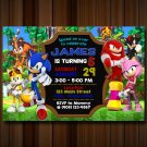 Sonic Birthday Invitation, Sonic invite, super hedgehog, super sonic