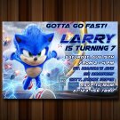 Sonic Birthday Invitation, Sonic invite, super hedgehog, super sonic