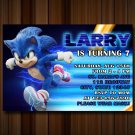 Sonic Birthday Invitation, Sonic invite, super hedgehog, super sonic